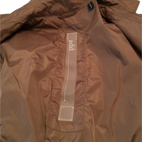 Add Womens Brown Belted Trench Coat Water-Resistant Nylon Blend - Picture 11 of 14